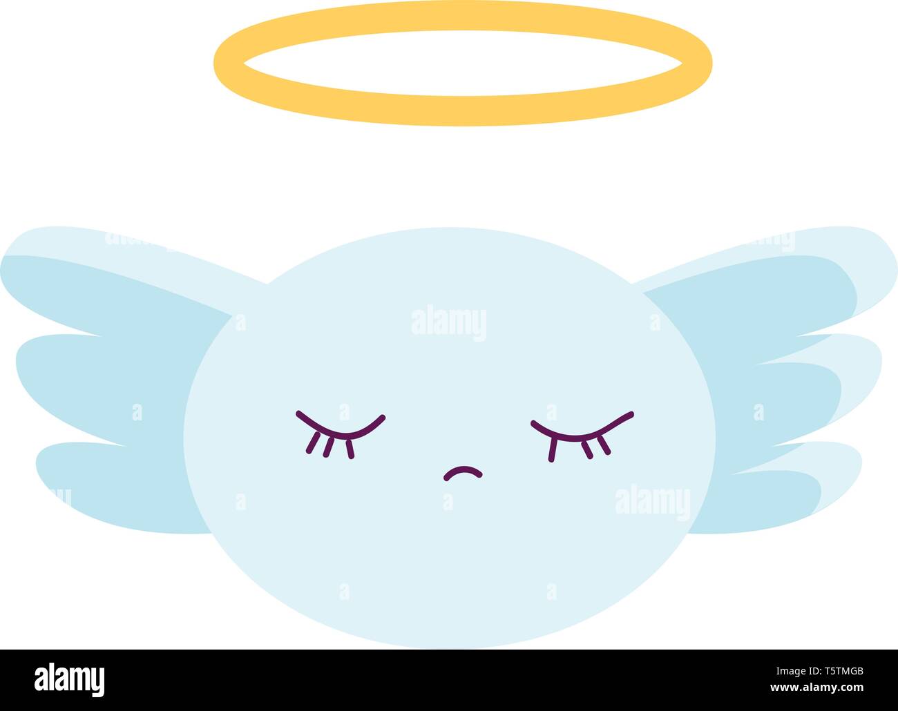 Cartoon vector blue angel illsutration sur fond blanc Illustration de Vecteur