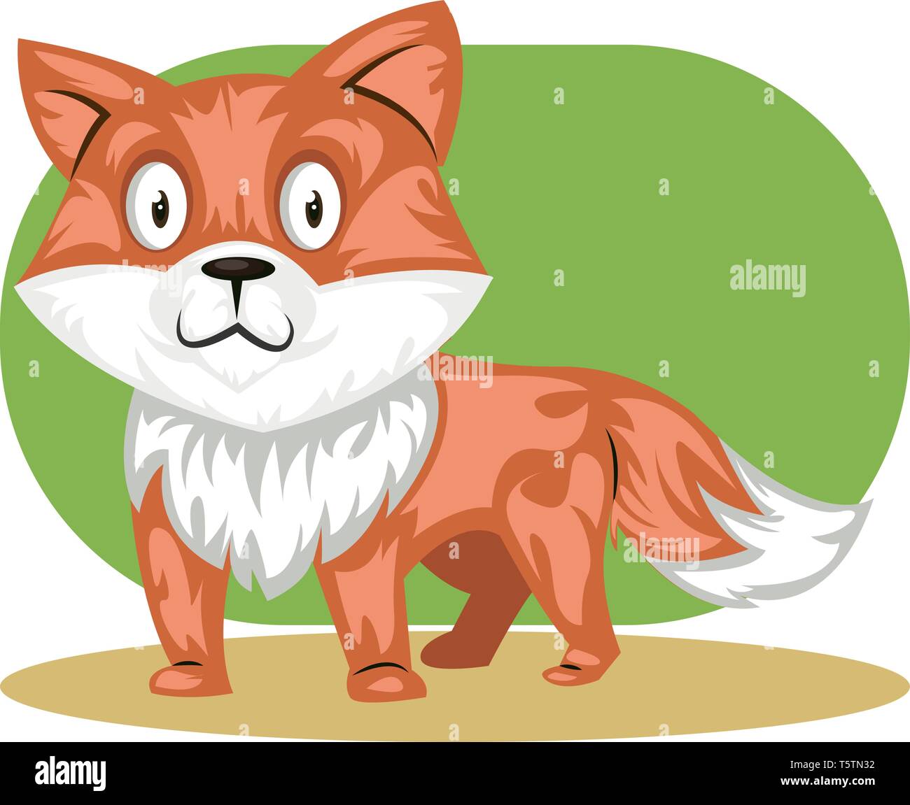 Un chat orange avec de la fourrure blanche sur fond vert, Scénario, dessin en couleur ou d'illustration. Illustration de Vecteur