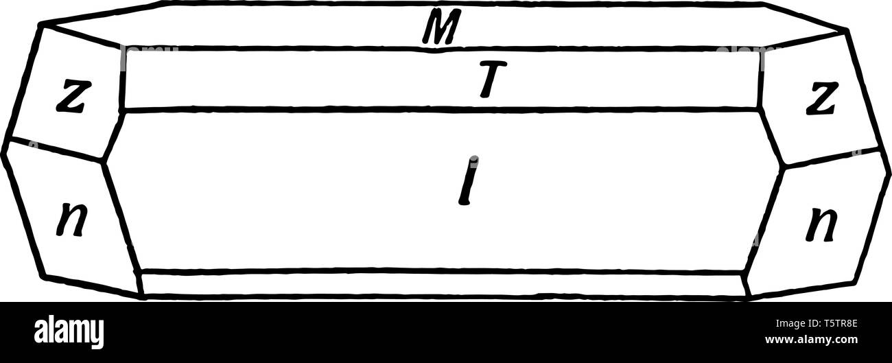 Ce diagramme représente l'allongement dans la direction de l'axe orthogonal, vintage dessin ou gravure illustration. Illustration de Vecteur