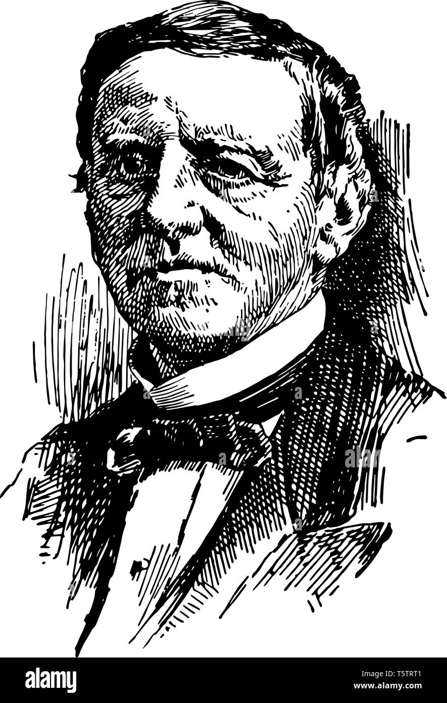 Samuel Jones Tilden 1814 à 1886 il a été le 25e gouverneur de New York et le candidat démocrate à la présidence dans les élections contestées de 1876 vint Illustration de Vecteur