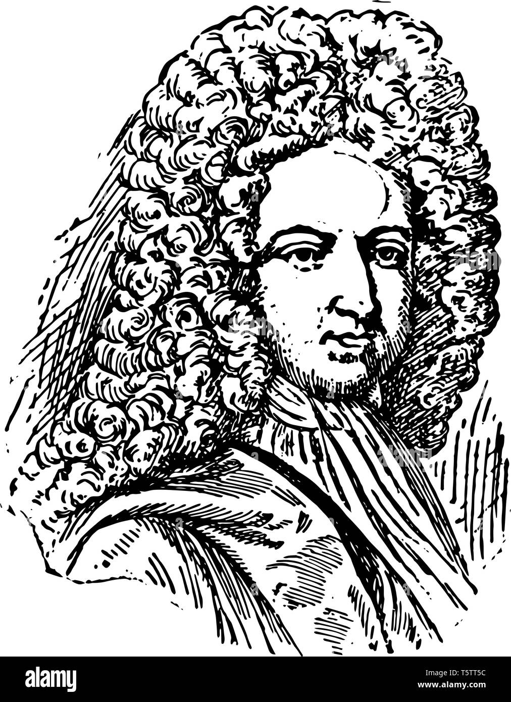 Visage de l'homme vintage dessin ou gravure illustration Illustration de Vecteur