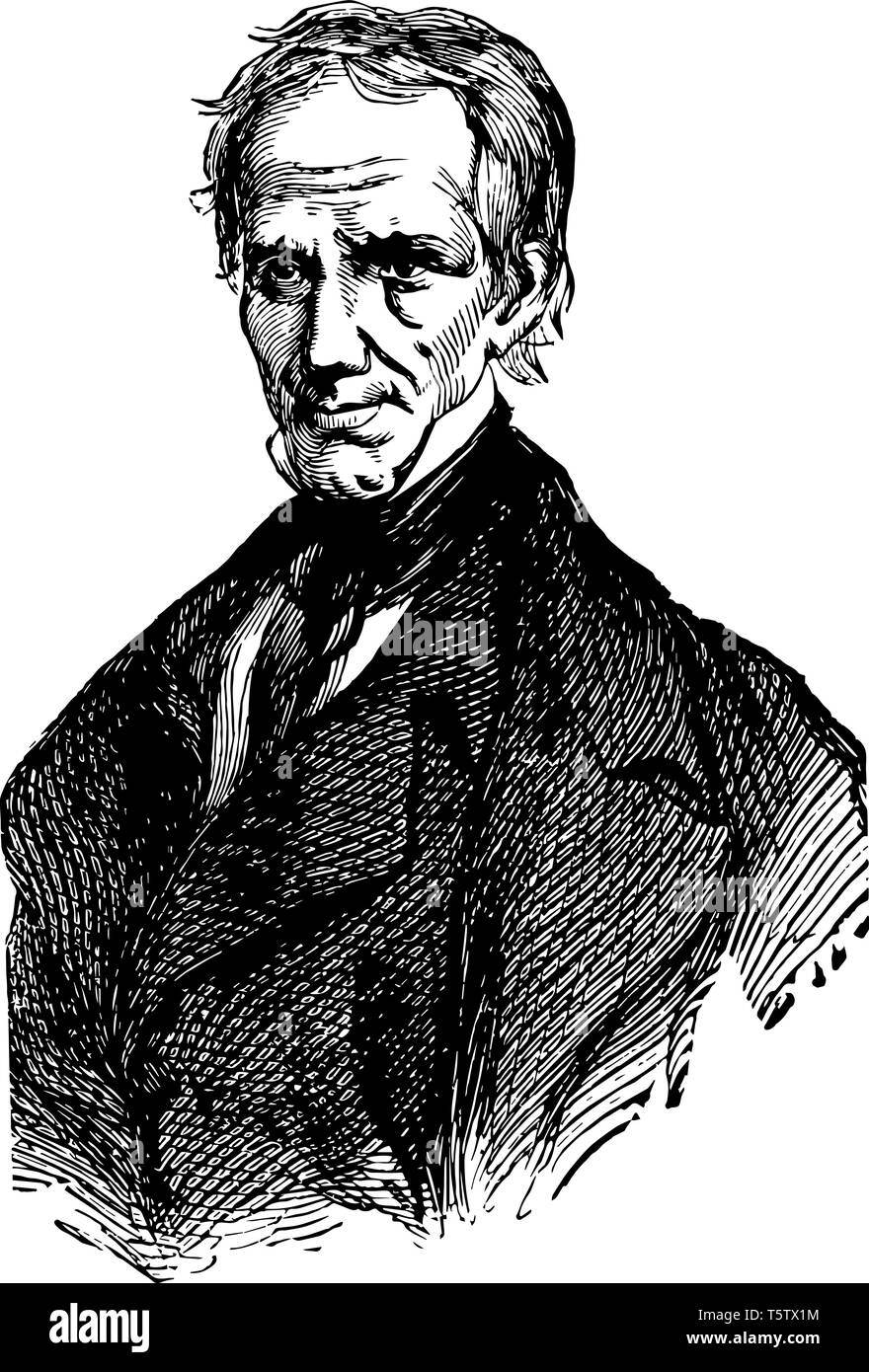 Henry Clay 1777 à 1852, il est un orateur habile homme d'United States sénateur de l'Illinois et le président de la Chambre des représen Illustration de Vecteur
