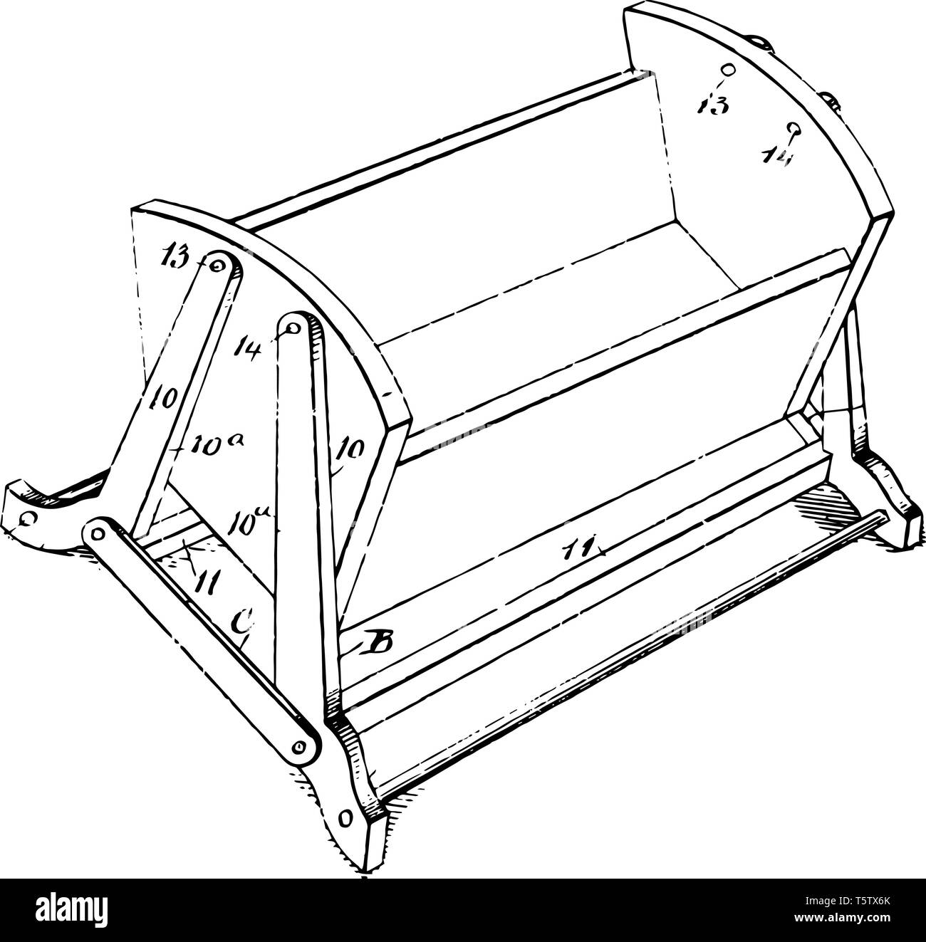 Des objectifs multiples Berceau est un dispositif utilisé pour transporter un bébé ou un petit enfant vintage dessin ou gravure illustration. Illustration de Vecteur Des objectifs multiples Berceau est un dispositif utilisé pour transporter un bébé ou un petit enfant vintage dessin ou gravure illustration. Illustration de Vecteur