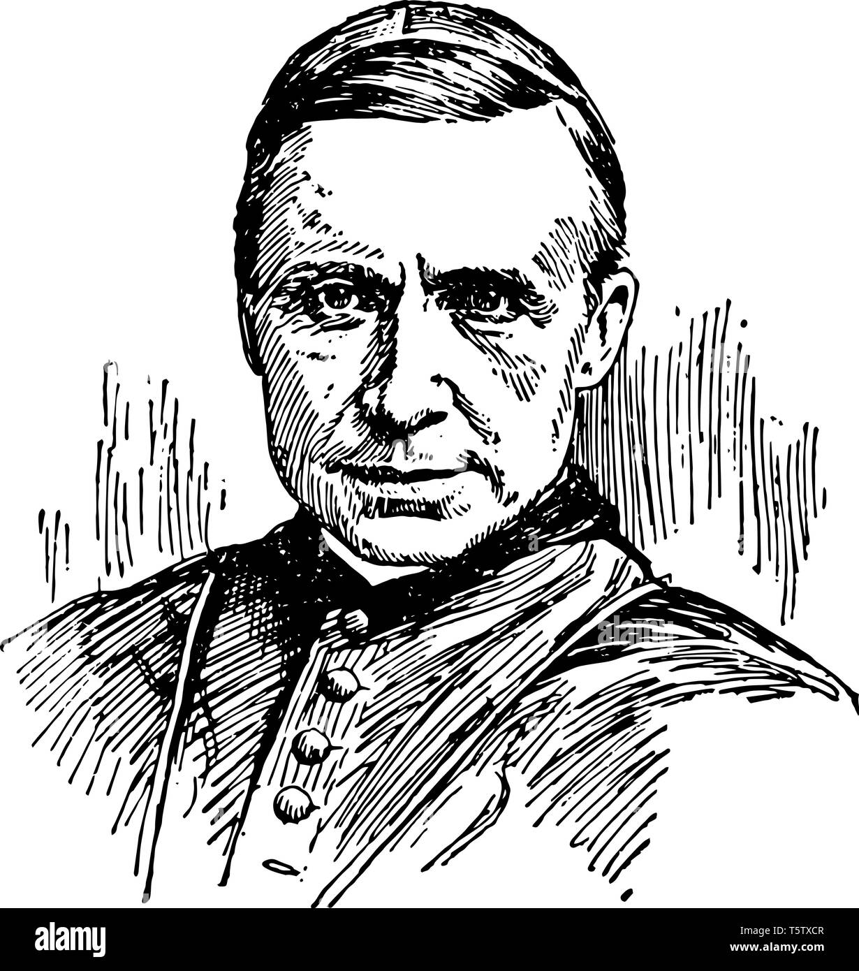 Le Cardinal James Gibbons 1834 à 1921, il était un cardinal de l'église catholique romaine vicaire apostolique de Caroline du évêque de Richmond Virg Illustration de Vecteur