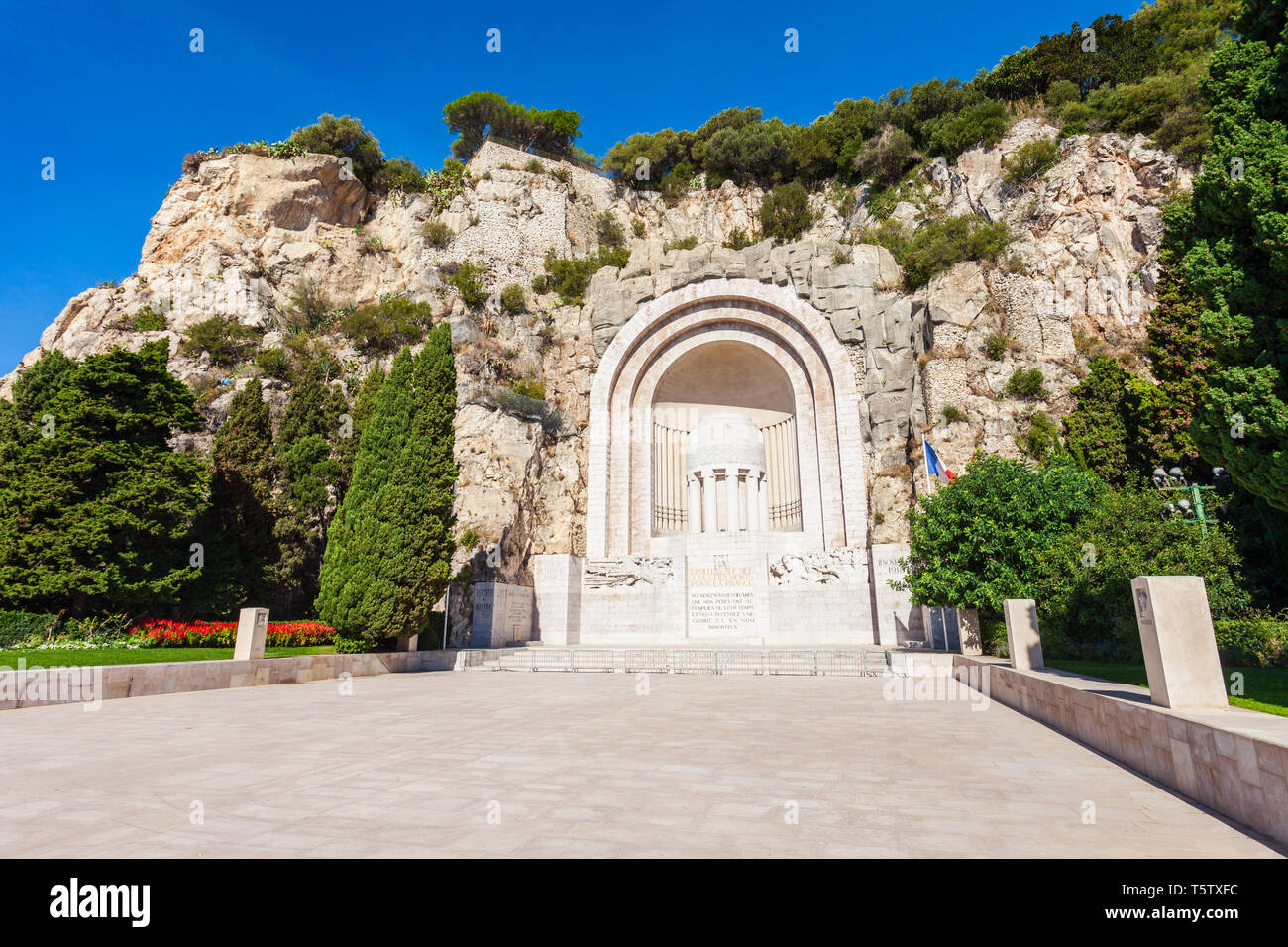 Rauba Capeu War Memorial monument à la ville de Nice dans le sud de la France Banque D'Images