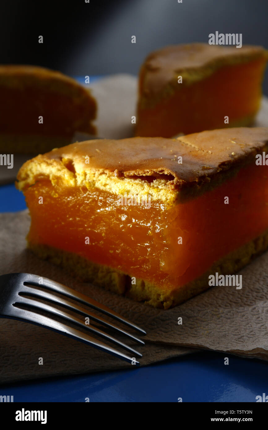 Photo de tranches de gâteau d'ananas Banque D'Images