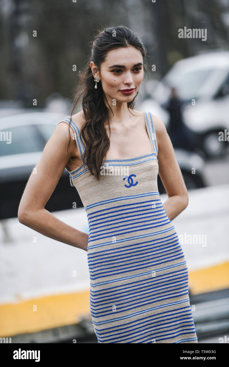 Paris, France - 5 mars 2019 - Street Style : Solange Smith avant un défilé de mode pendant la Fashion Week de Paris - PFWFW19 Banque D'Images