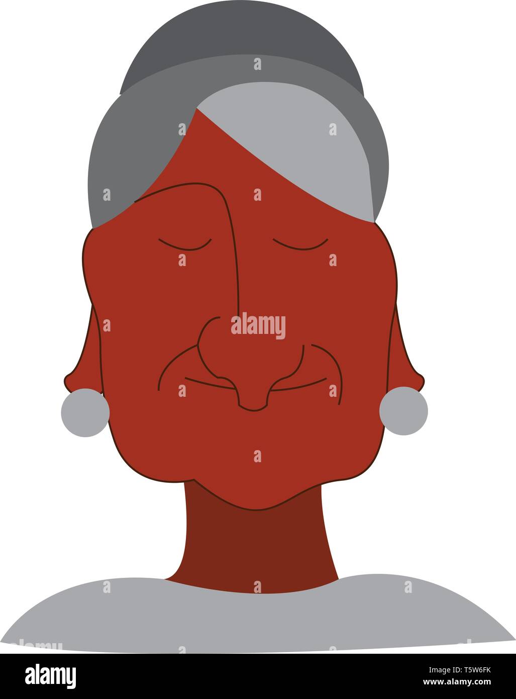 Vieille femme en robe élégante ou vecteur illustration couleur Illustration de Vecteur