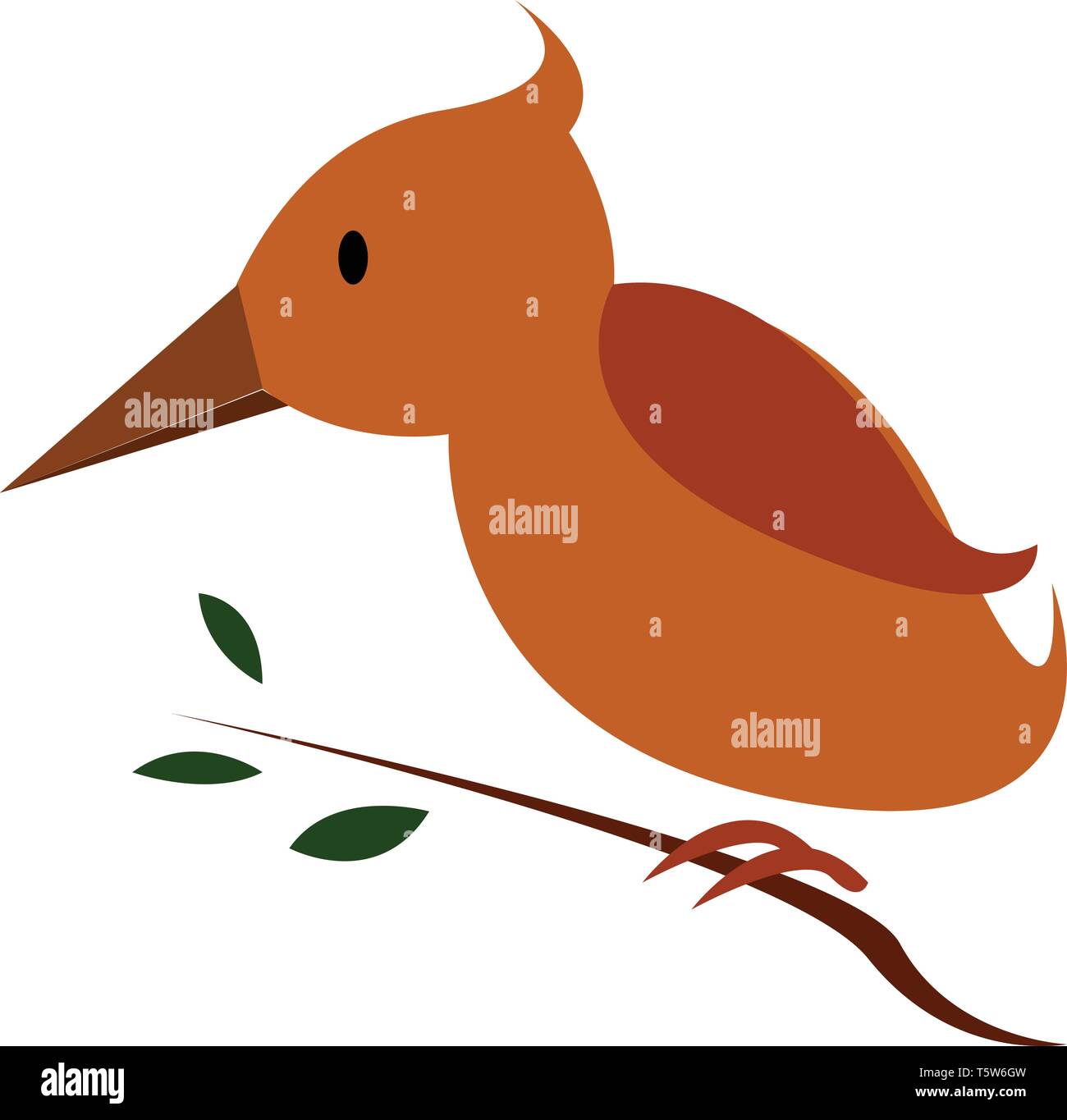 Un bel oiseau jaune ou vecteur illustration couleur Illustration de Vecteur