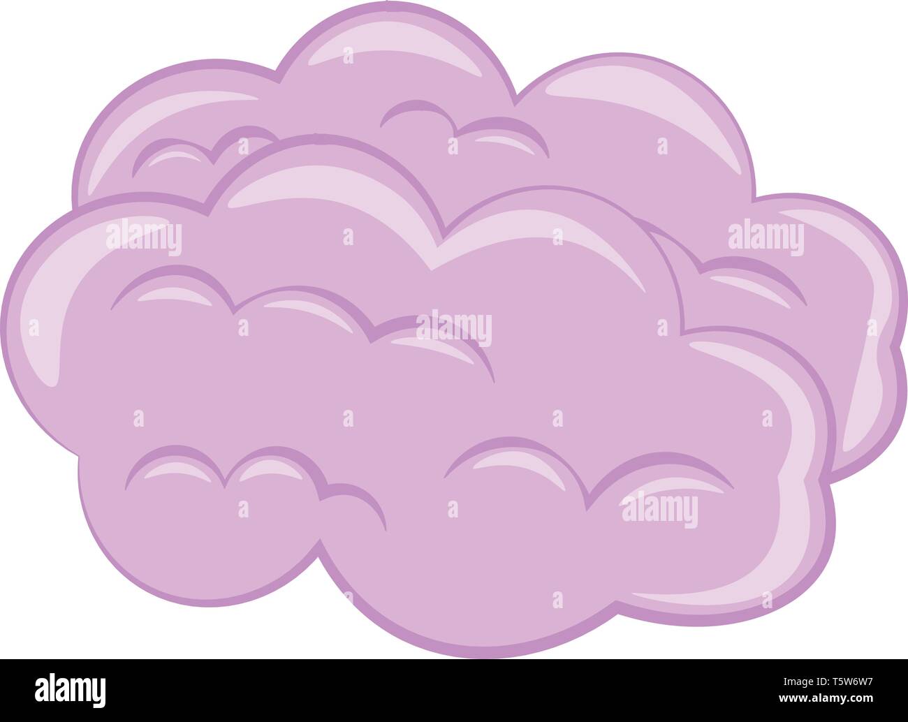 Une couleur violette en forme de cerveau comme un nuage, Scénario, dessin en couleur ou d'illustration. Illustration de Vecteur