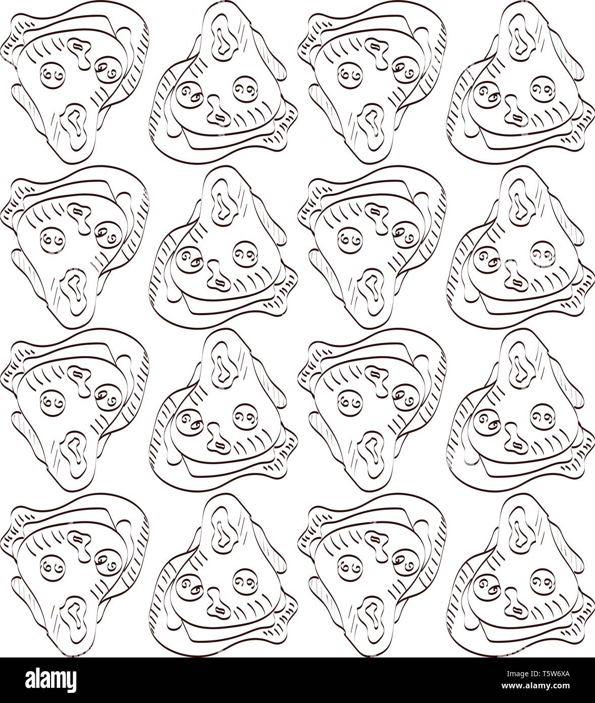 Un résumé de l'image noir et blanc motifs exotiques qui sont alternativement de couleur ou de dessin vectoriel inversée illustration Illustration de Vecteur