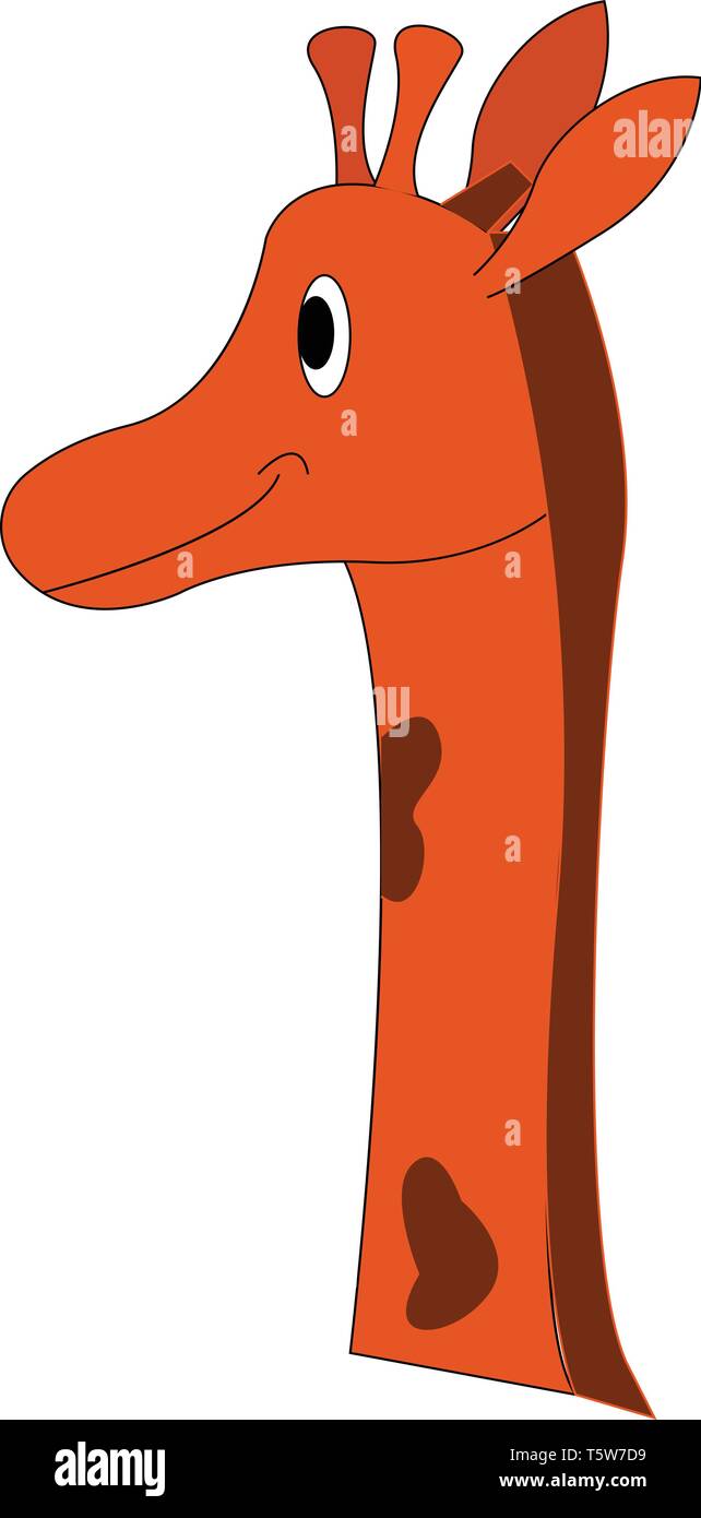 Un grand girafe orange jusqu'à la couleur de dessin ou d'illustration vectorielle Illustration de Vecteur