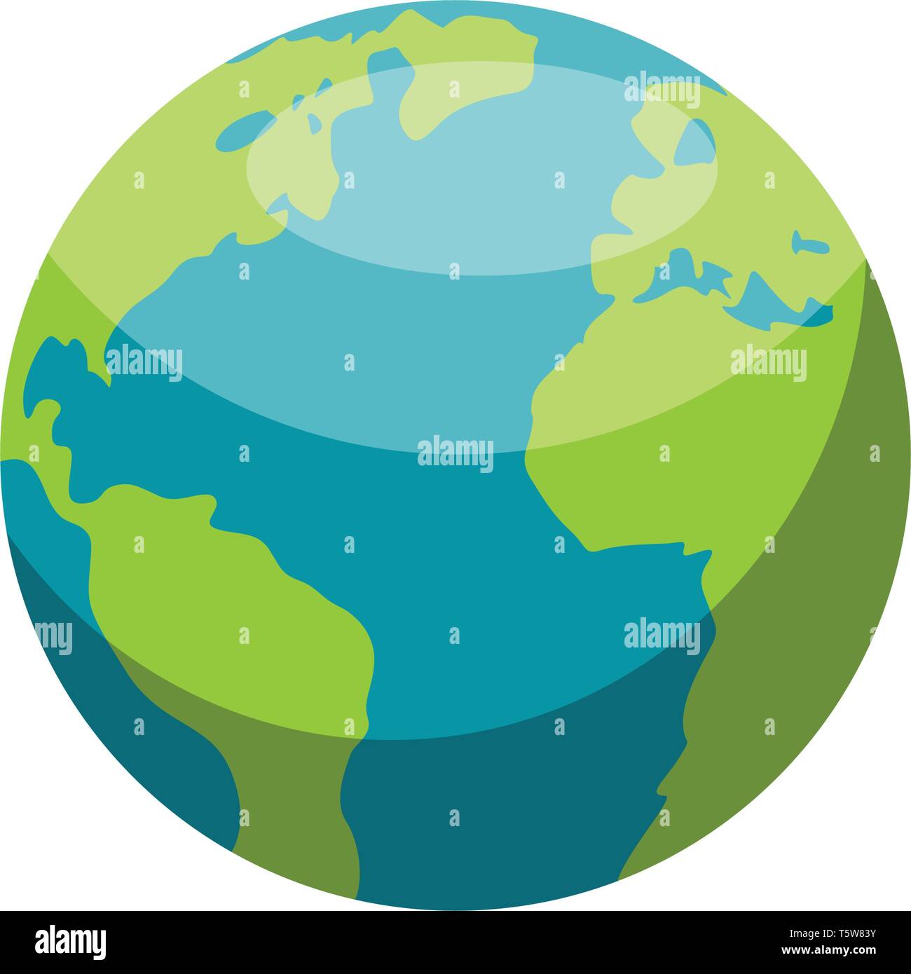 La planète Terre vector illustration minimaliste sur fond blanc Illustration de Vecteur