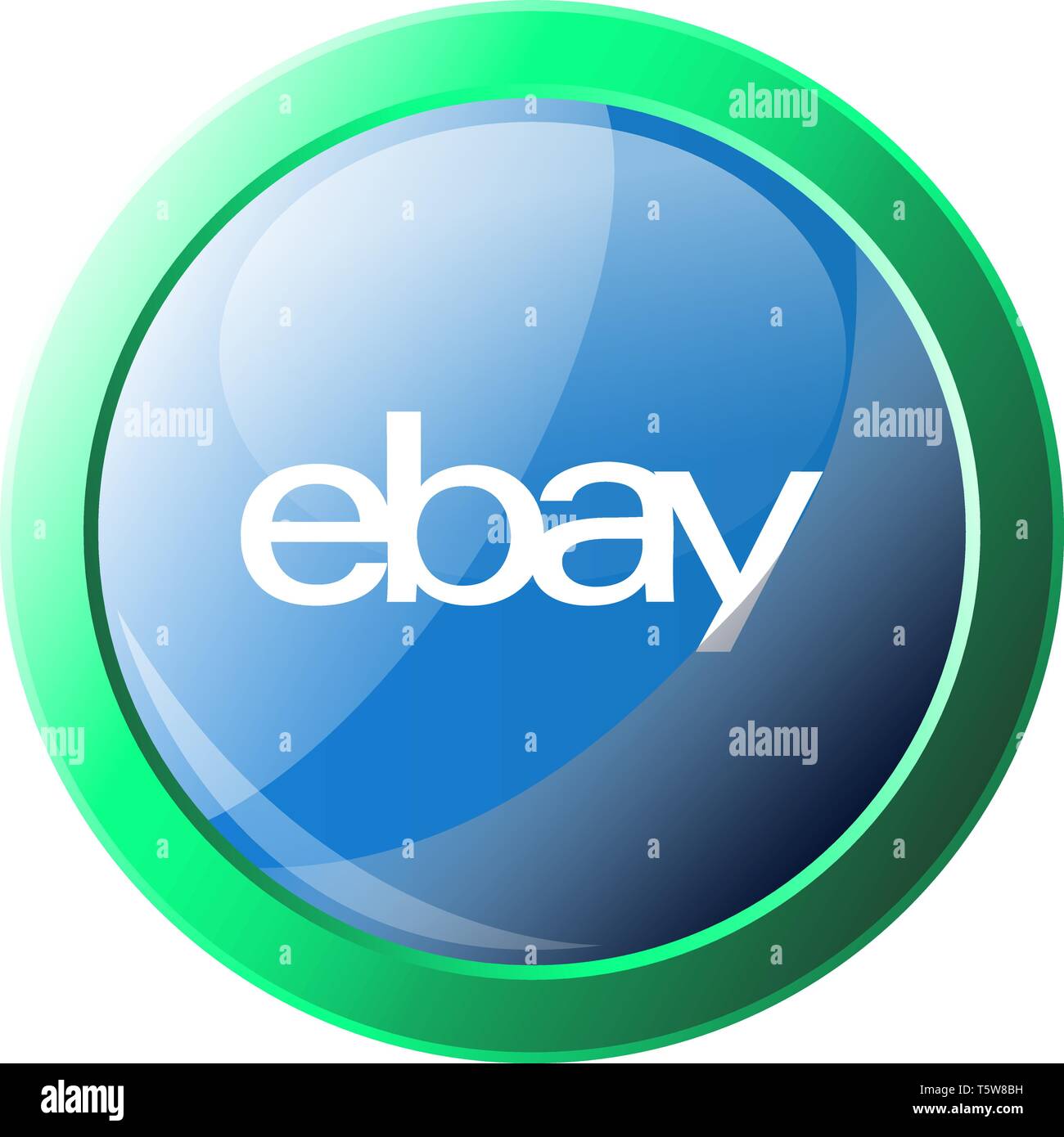 Vert et Bleu icône vecteur illustration d'une plate-forme d'EBay logo sur fond blanc Illustration de Vecteur