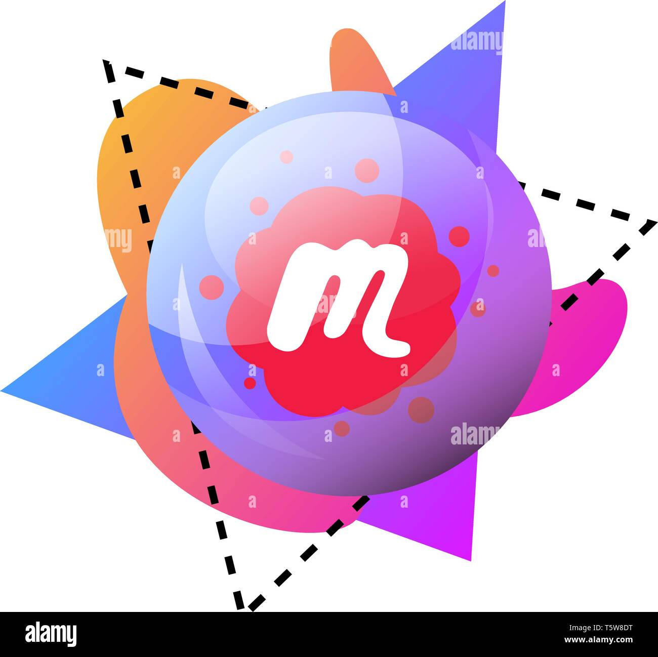 À l'intérieur logo app MeetUp une bulle avec des graphiques en couleur derrière l'icône vecteur illustration sur fond blanc Illustration de Vecteur