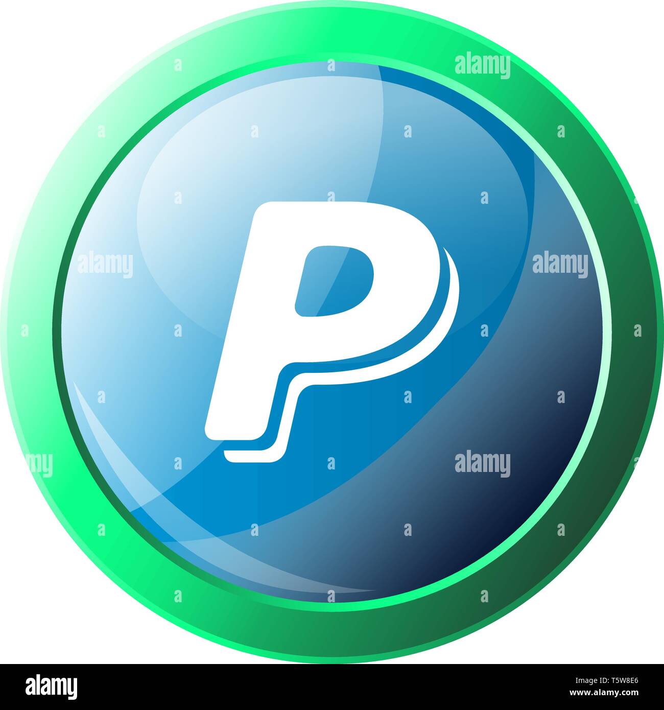 PayPay logo app bubble avec châssis rond vert icône vecteur illustration sur fond blanc Illustration de Vecteur