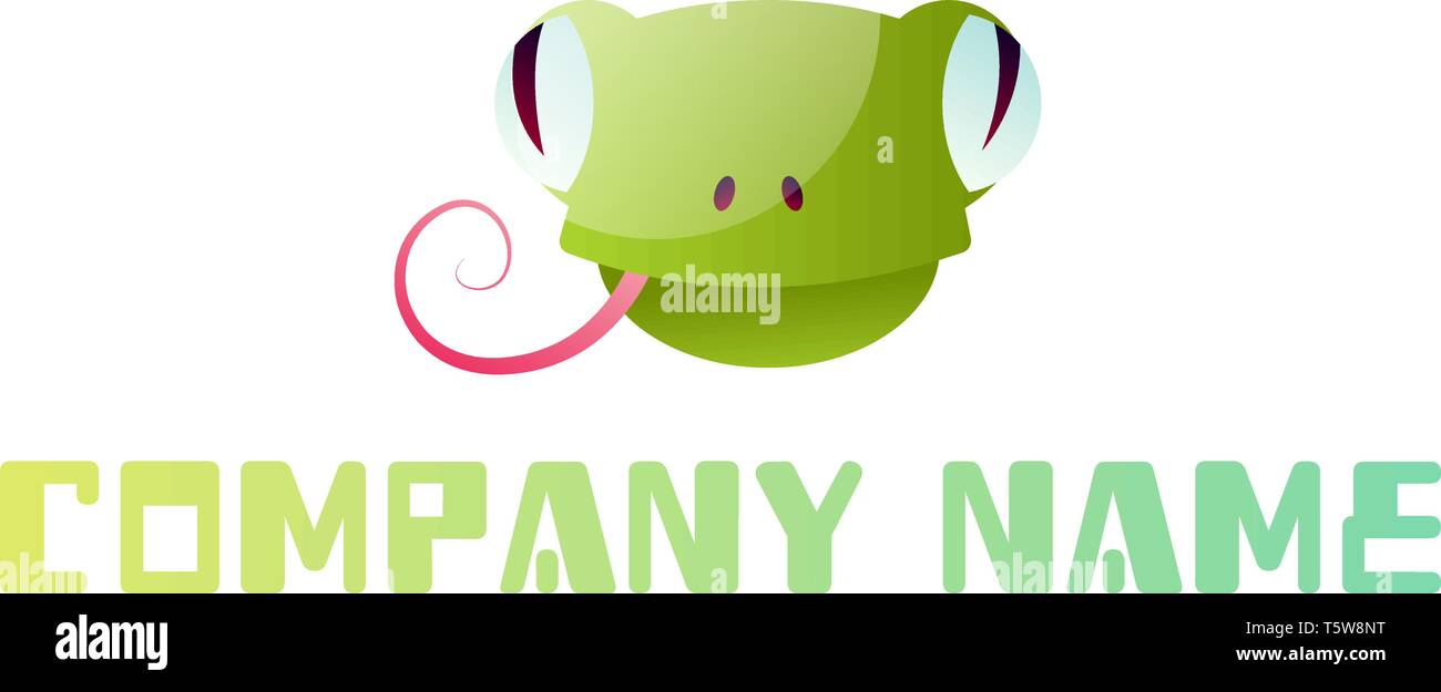 Jolie Tete De Grenouille Verte Simple Logo Vector Illustration Sur Fond Blanc Image Vectorielle Stock Alamy
