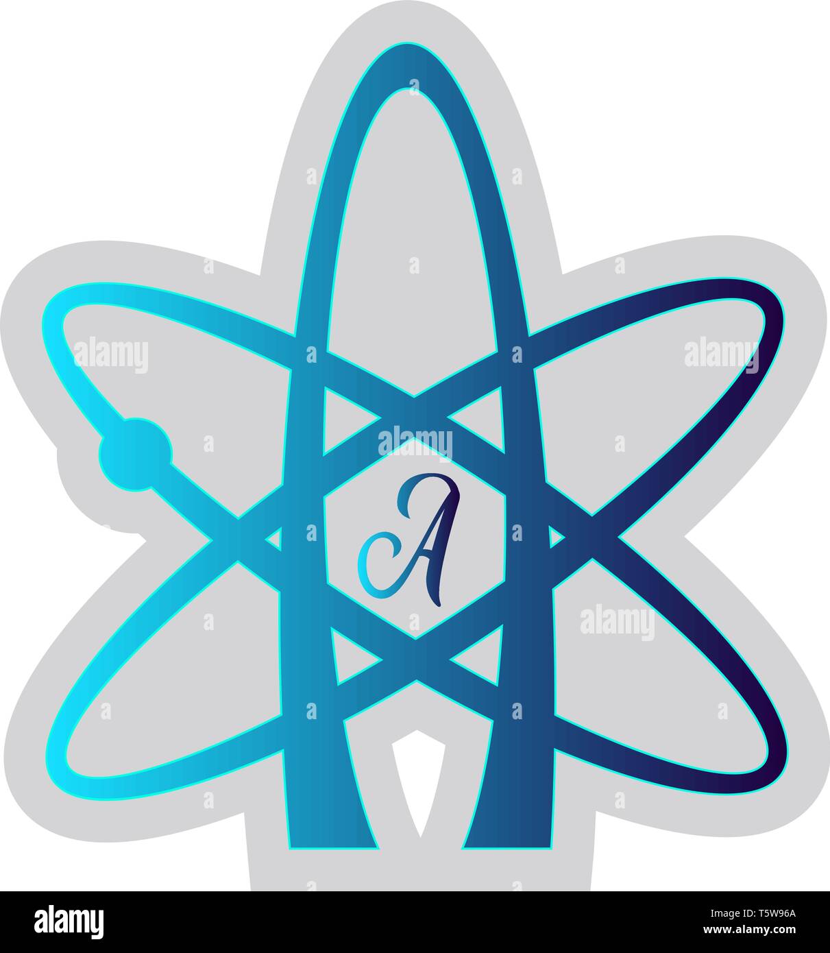Illustration vecteur symbole athée bleu sur fond blanc Illustration de Vecteur