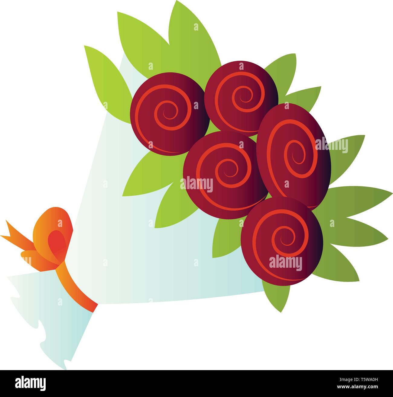 Vector illustration d'un boquet de roses rouges sur fond blanc Illustration de Vecteur