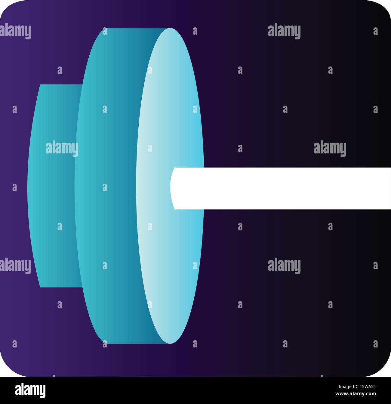 Deep blue square avec un bar à l'intérieur poids vector illustration sur fond blanc Illustration de Vecteur