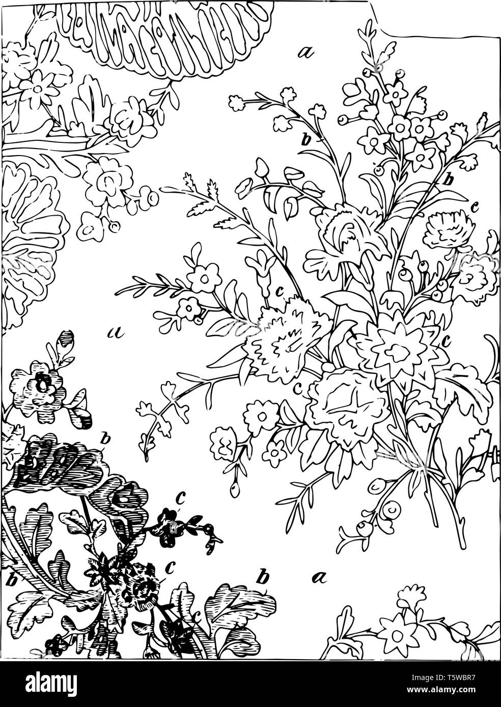 Fabrication de tissus compris ce contrôle est un modèle constitué de bandes verticales et horizontales croisées en deux couleurs en tissé vintage ligne d Illustration de Vecteur