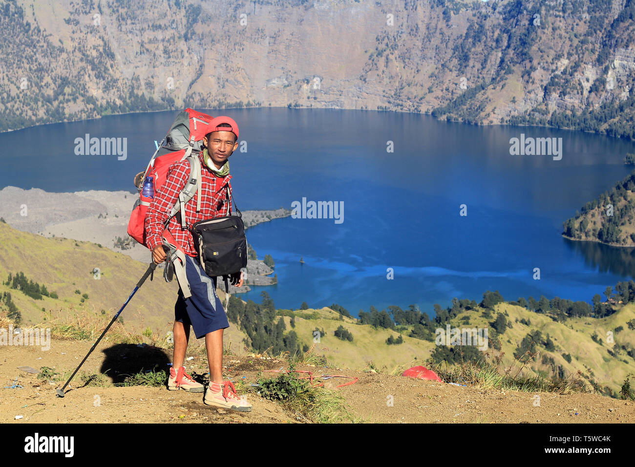 Explorer la beauté du Mont Rinjani en NTB / Indonésie Banque D'Images