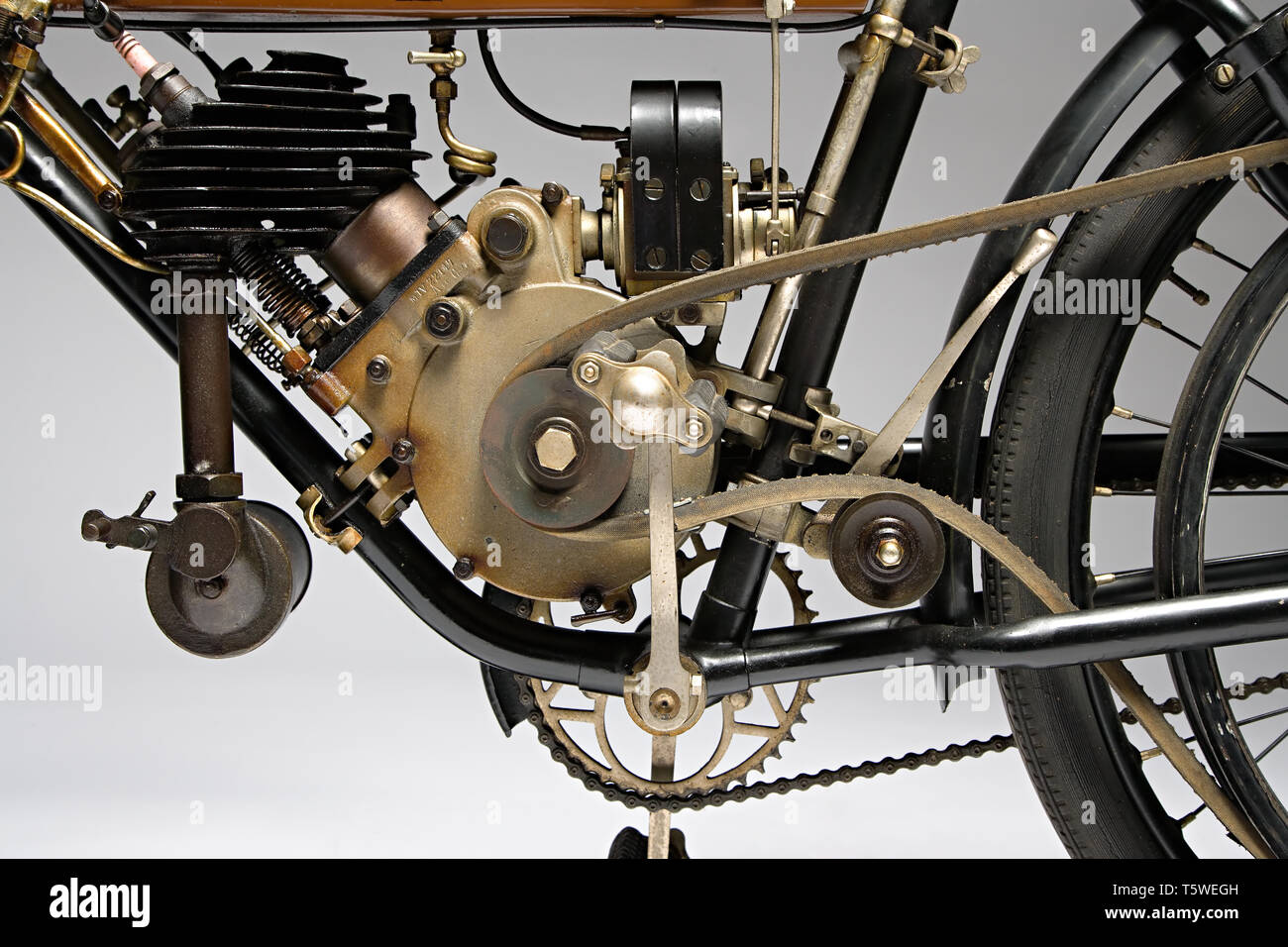 Moto d'epoca Motosacoche M5 Marque : Motosacoche modello : M5 nazione : Svizzera - Ginevra anno : 1910 conditions : conservata cilindrata : Banque D'Images