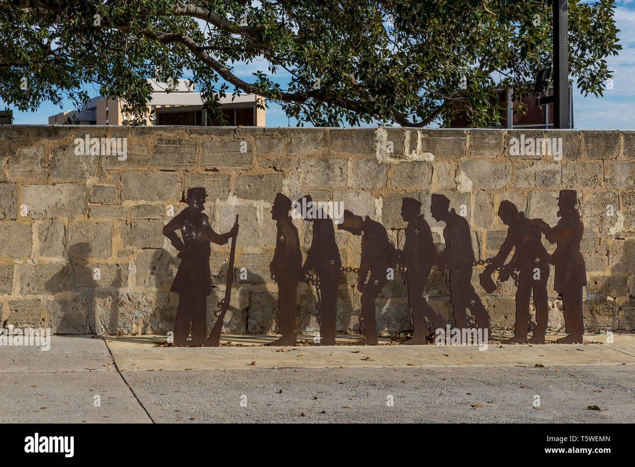 Représentation des prisonniers qui sont accompagnés de prison de Fremantle, Australie occidentale Banque D'Images