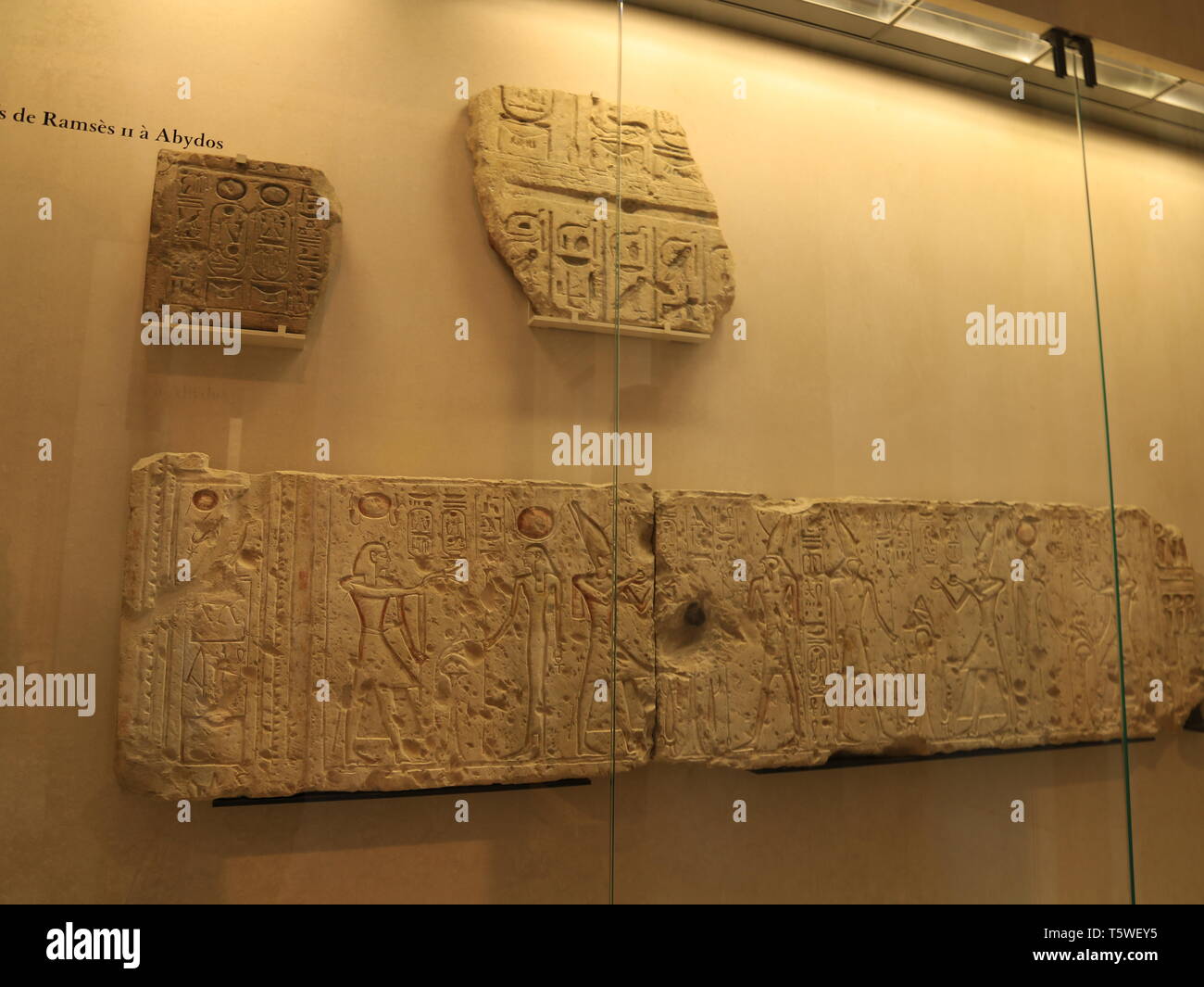 Les effets de l'époque pharaonique, le musée du Louvre, Ramses 2, Paris Banque D'Images