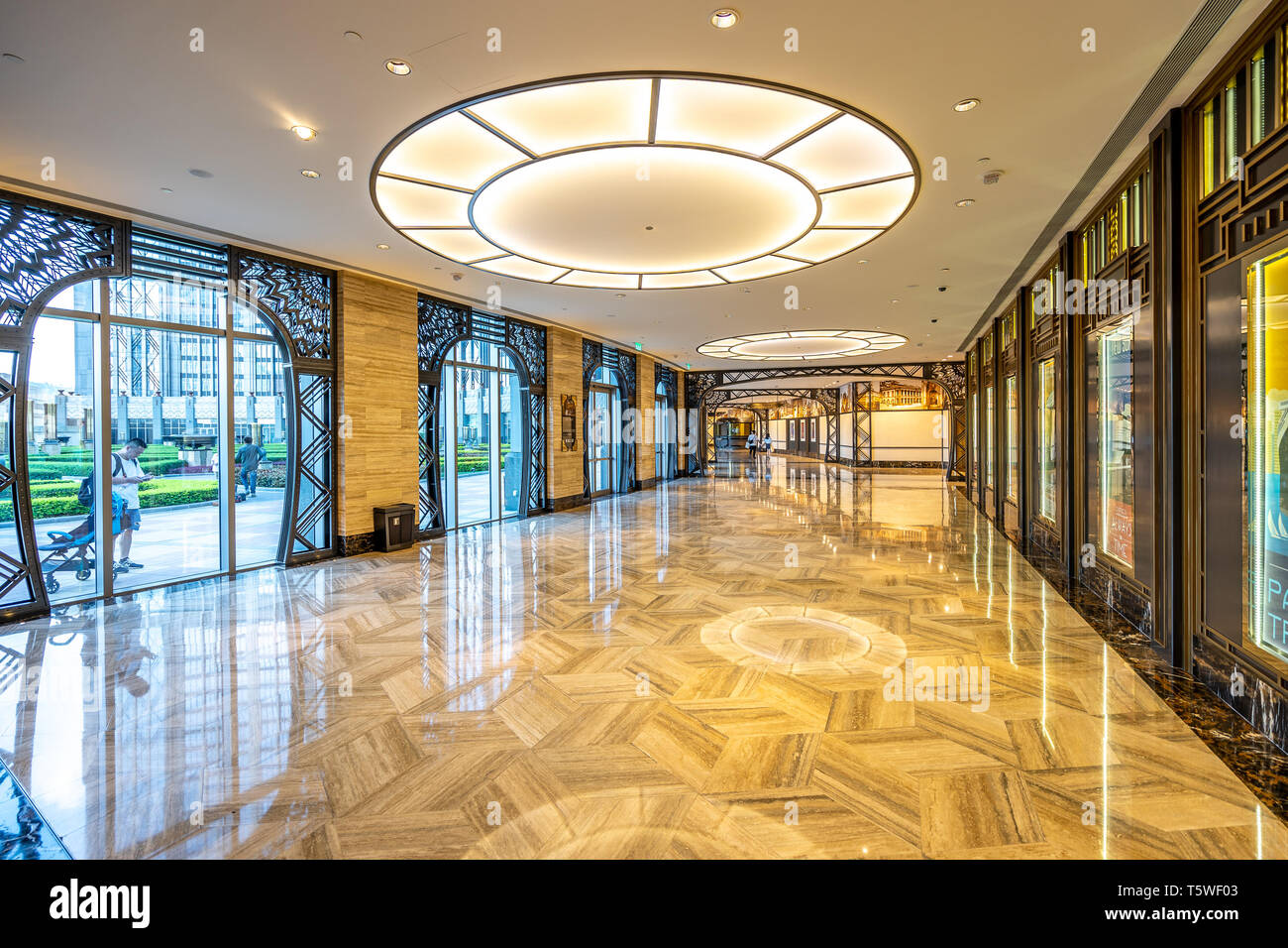 Macao, Chine - Studio City intérieur de l'hôtel Banque D'Images