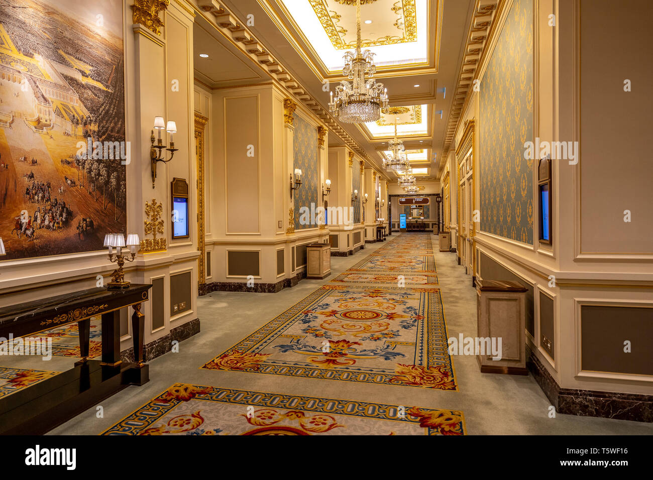 Macao, Chine - intérieur de l'hôtel parisien Banque D'Images