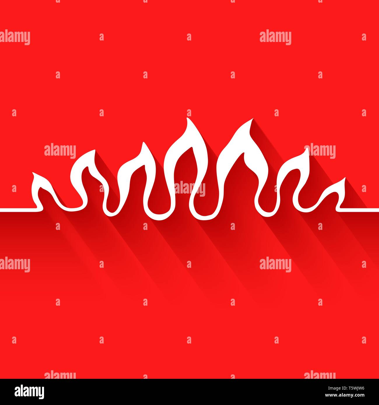 Des flammes. Élément infographique. Vector illustration sur fond rouge. EPS 10 Illustration de Vecteur