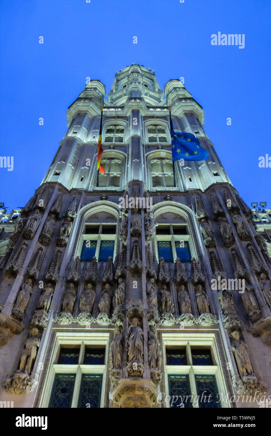 Bruxelles, la capitale de la Belgique et l'UE Banque D'Images