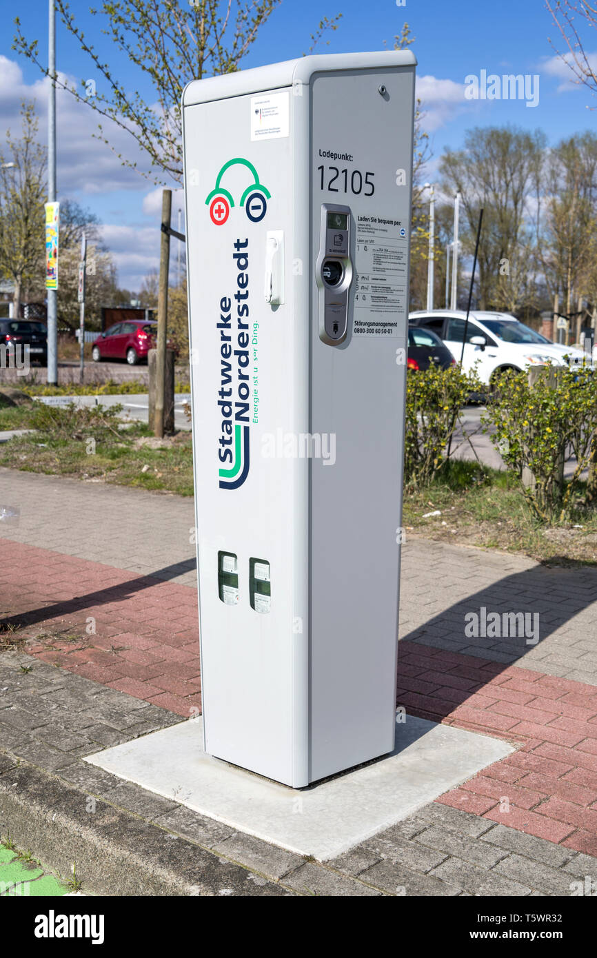 La station de recharge de véhicules électriques de Stadtwerke Norderstedt Banque D'Images