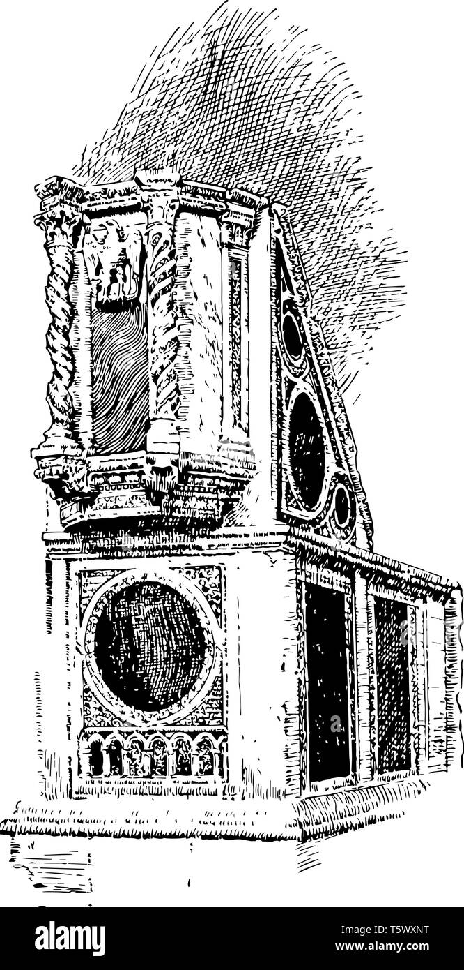 Ambo dans l'Ara Coeli une basilique Saint-Pierre de Rome l'Église désigné le conseil de la ville de Rome vintage dessin ou gravure illustration. Illustration de Vecteur