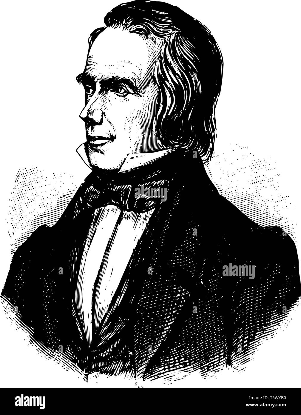 Henry Clay 1777 à 1852, il est un orateur habile homme d'United States sénateur de l'Illinois et le président de la Chambre des représen Illustration de Vecteur
