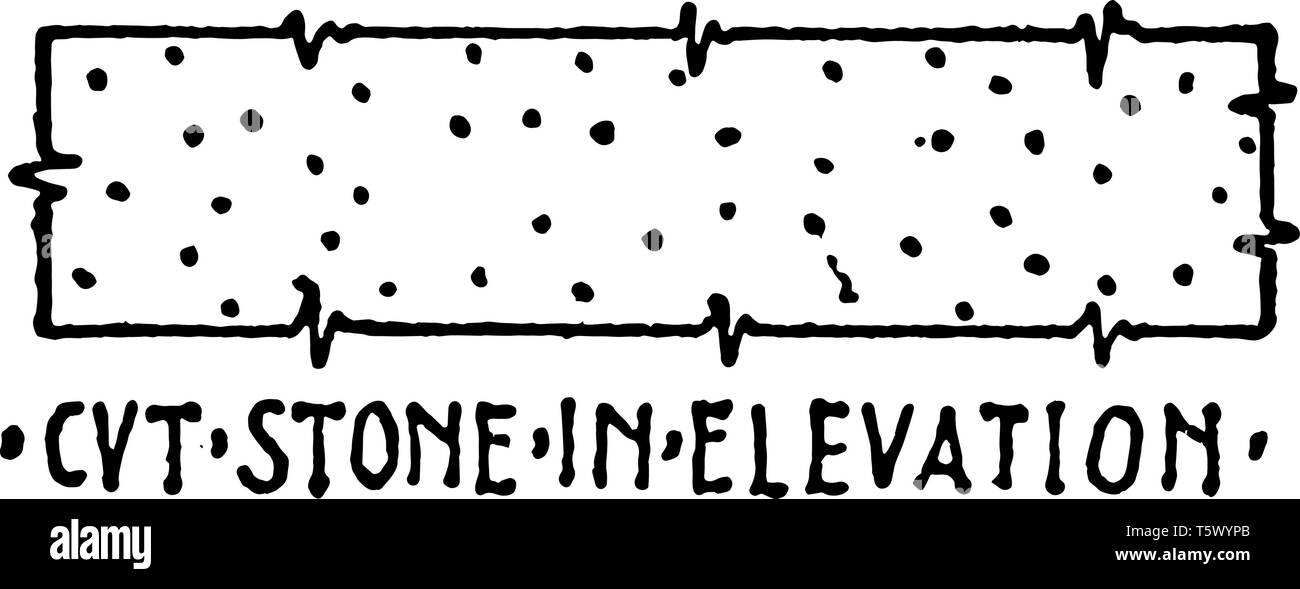 En matière d'élévation de Pierre CVT Symbole est un matériau de construction largement accepté mais authentique symbole nouvel aspect de la pierre naturelle ou de fractures s profonde Illustration de Vecteur