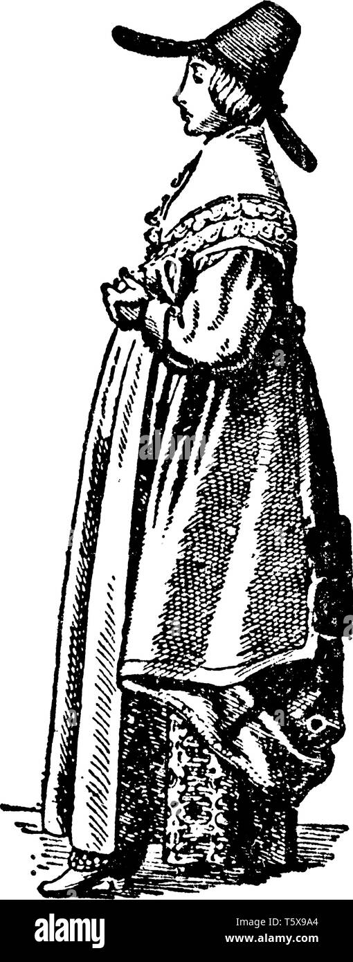 Un compatriote, vintage dessin ou gravure illustration Illustration de Vecteur