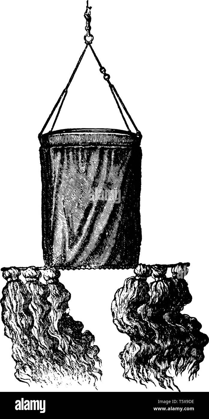 Drague en haute mer est une activité d'excavation effectués habituellement dans les mers peu profondes sous-marines ou d'eau douce, vintage dessin ou gravure illustration Illustration de Vecteur