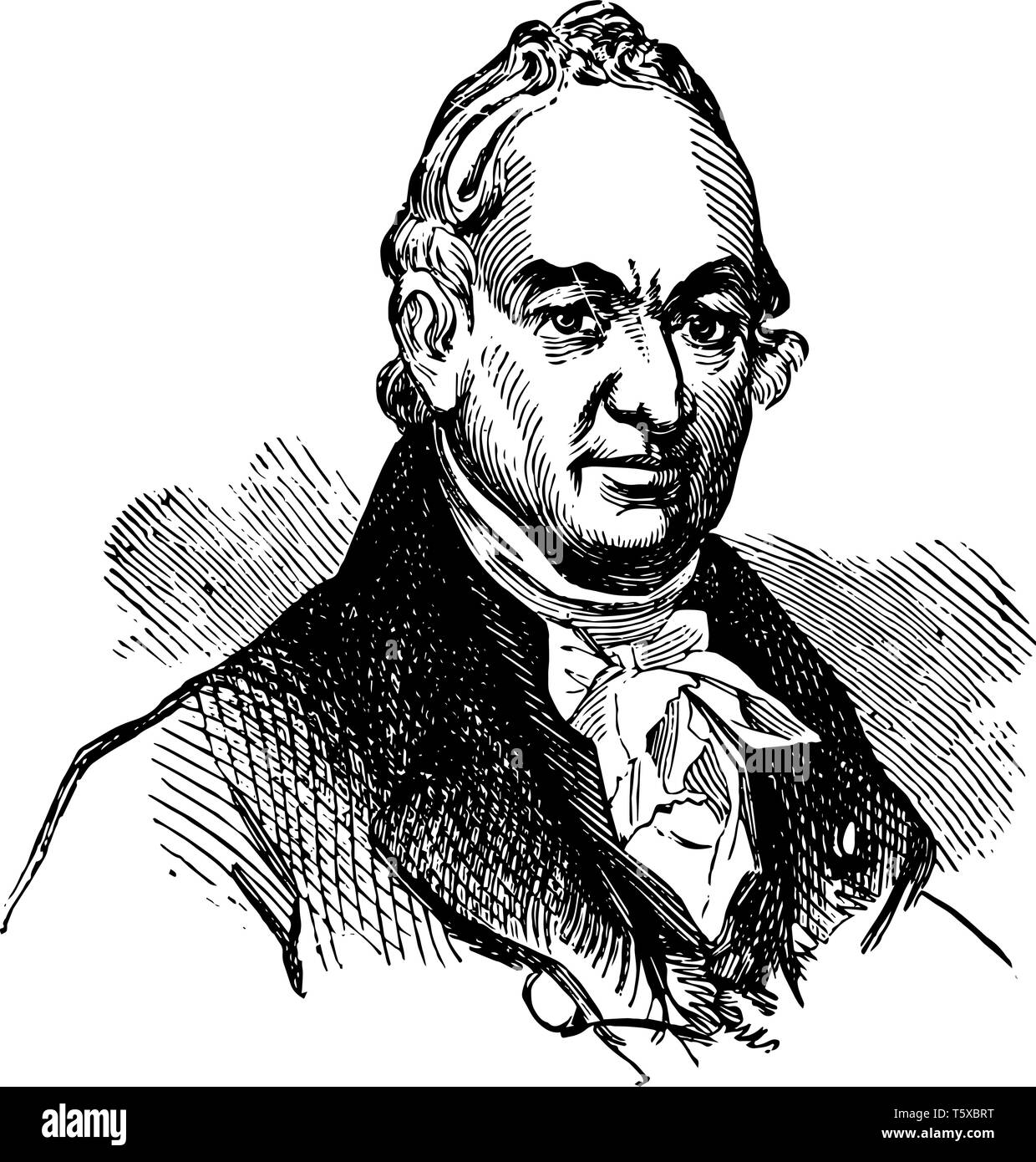 Benjamin Tallmadge 1754 à 1835, il est un officier militaire américain maître espion et homme politique célèbre pour son service comme officier dans le petit Illustration de Vecteur