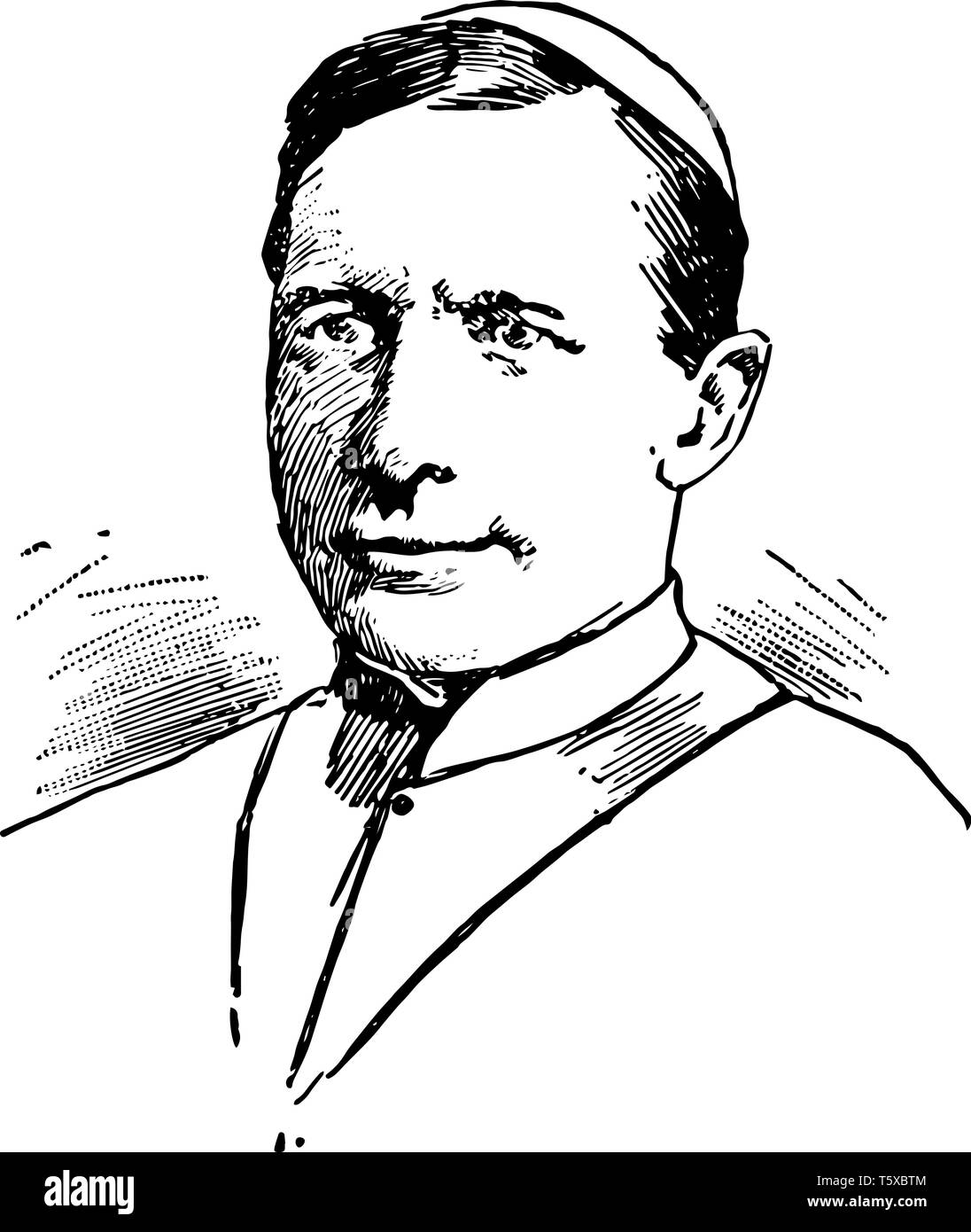 Le Cardinal James Gibbons 1834 à 1921, il était un cardinal de l'église catholique romaine vicaire apostolique de Caroline du évêque de Richmond Virgi Illustration de Vecteur