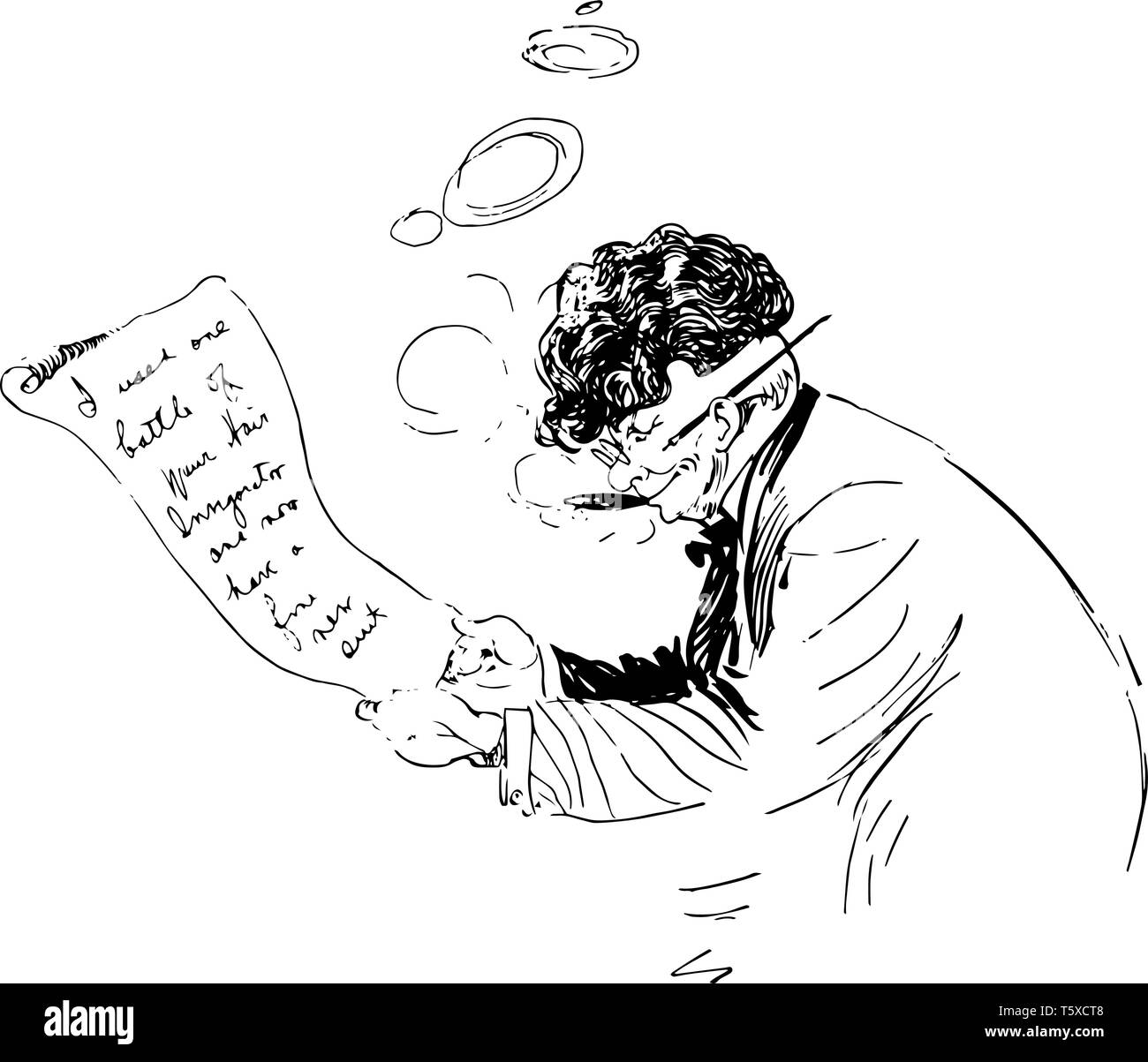 L'homme écrit une lettre ou la rédaction de lettres, stylo, vintage dessin ou gravure illustration. Illustration de Vecteur L'homme écrit une lettre ou la rédaction de lettres, stylo, vintage dessin ou gravure illustration. Illustration de Vecteur