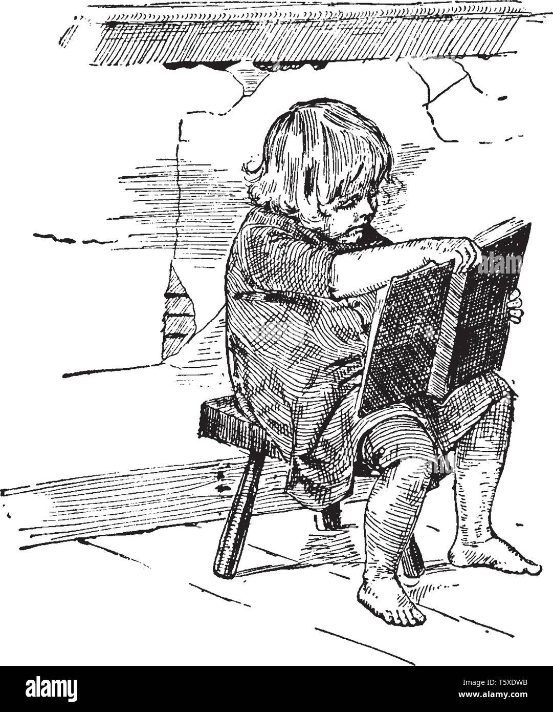 Benjamin Franklin, qui a été l'un des pères fondateurs des États-Unis d'étudier,vintage dessin ou gravure illustration. Illustration de Vecteur