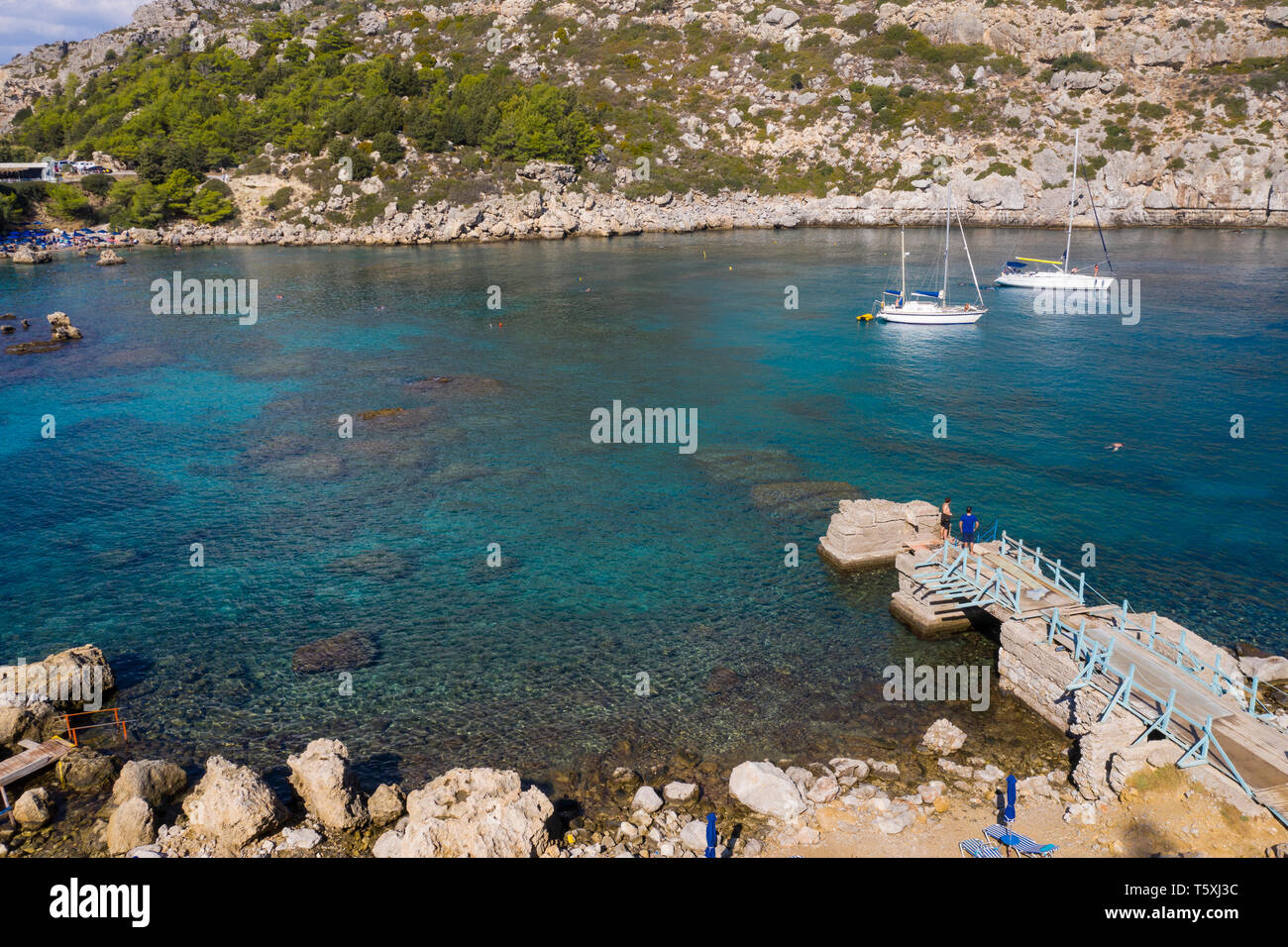 La Grèce, Rhodes, Anthony Quinn Bay Banque D'Images