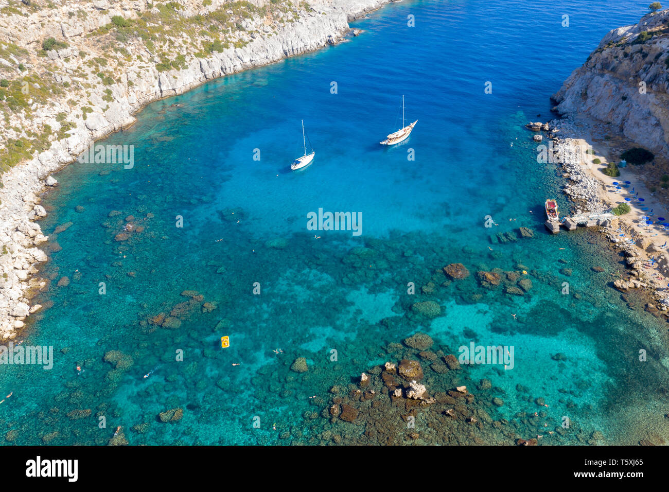 La Grèce, Rhodes, Anthony Quinn Bay Banque D'Images