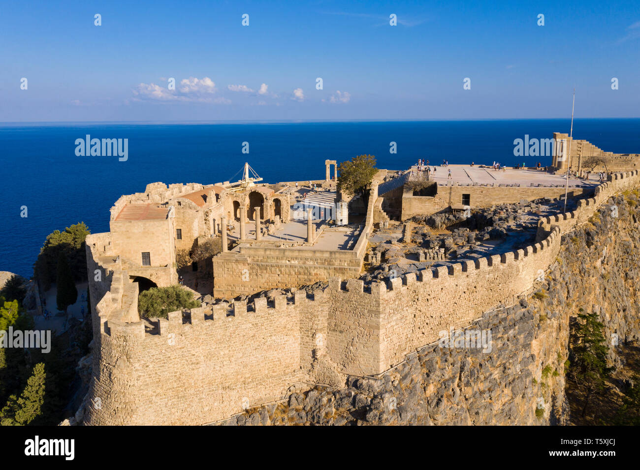 La Grèce, l'Acropole de Lindos, Rhodes Banque D'Images
