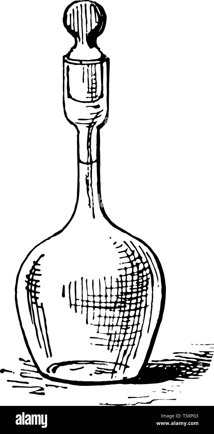 Pycnomètre est montré ici vintage dessin ou gravure illustration. Illustration de Vecteur