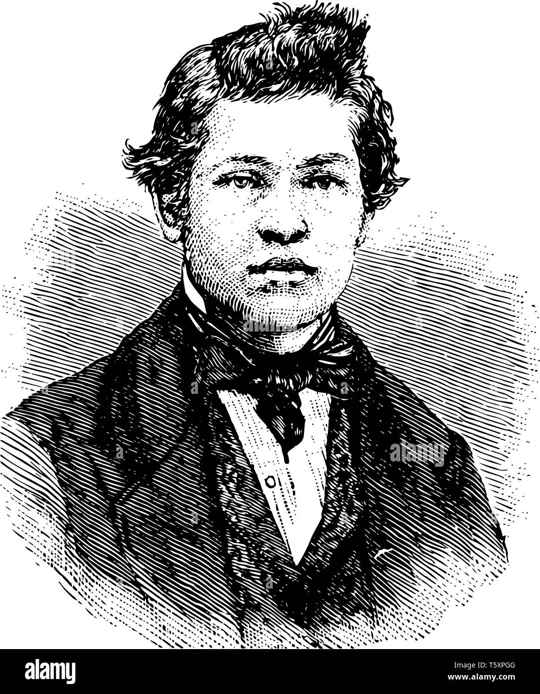 James Abram Garfield à seize ans, 1831 à 1881, il a été le 20e président des États-Unis et membre de la chambre des représentants de l'Ohio Illustration de Vecteur