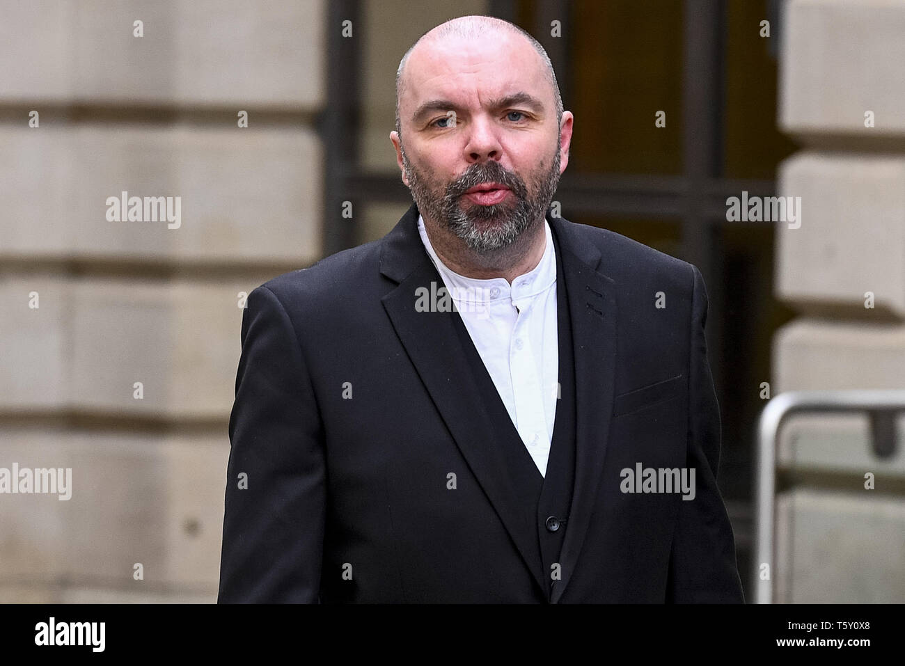 Pro-indépendance blogger Stuart Campbell est politicien travailliste sueing Kezia Dugdale à Édimbourg, Cour de shérif après Kezia décrit un tweet comme étant homophobes. Avec : Stuart Campbell Où : Édinbourg, Royaume-Uni Quand : 27 mars 2019 : Crédit d'Euan Cherry/WENN Banque D'Images