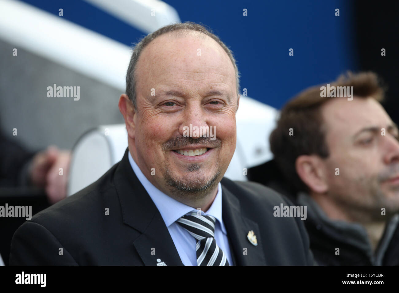 BRIGHTON, Angleterre 27 avril Rafa Benitez manager de Newcastle au cours de la Premier League match entre Brighton et Hove Albion et Newcastle United à l'American Express Community Stadium, Brighton et Hove le samedi 27 avril 2019. (Crédit : Mark Fletcher | MI News) usage éditorial uniquement, licence requise pour un usage commercial. Photographie peut uniquement être utilisé pour les journaux et/ou à des fins d'édition de magazines. Banque D'Images